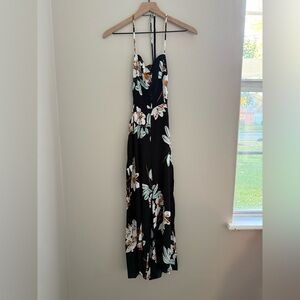 Backless Floral Romper